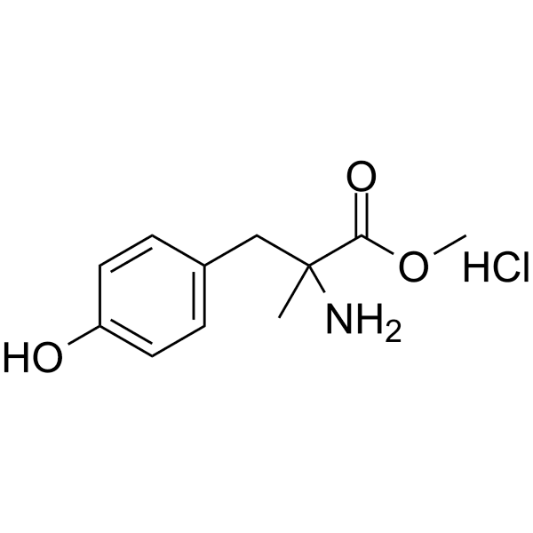 α-Methyltyrosine methyl ester hydrochloride Structure