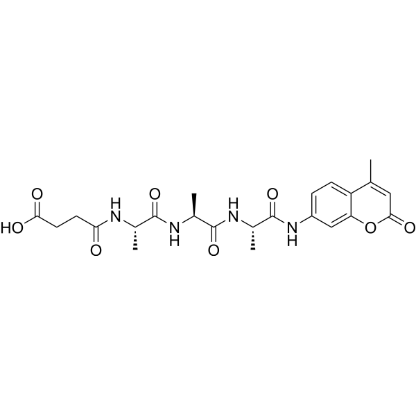 Suc-Ala-Ala-Ala-AMC Structure