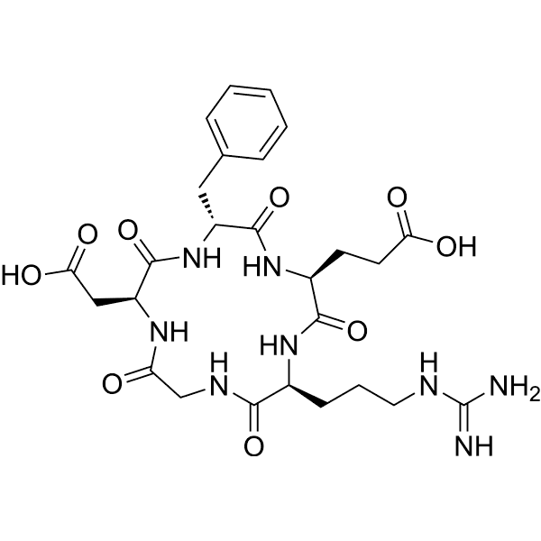 Cyclo(Arg-Gly-Asp-(D-Phe)-Glu) Structure