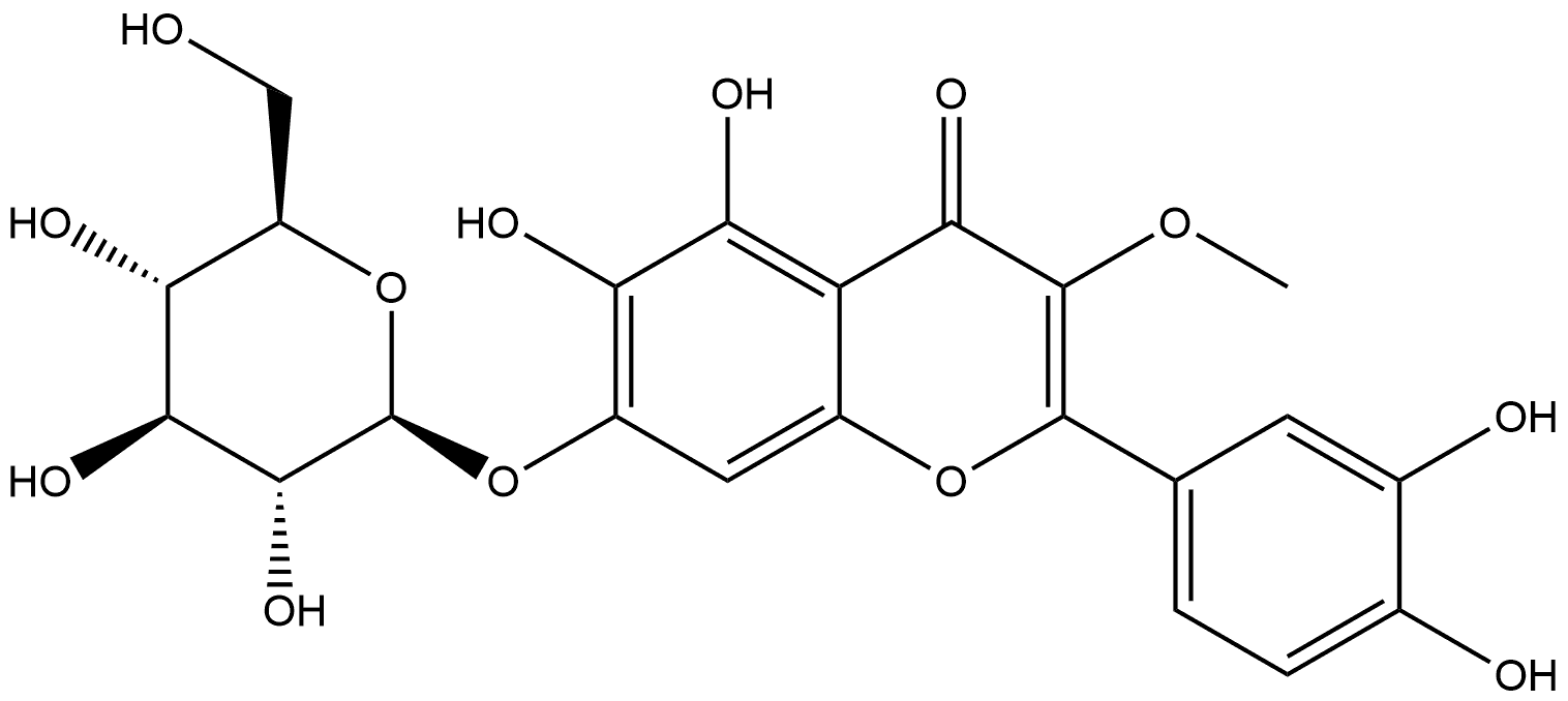 Quercetagetin 3-methyl ether 7-glucoside Structure
