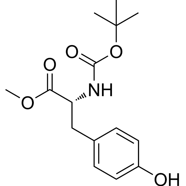 N-tert-Butoxycarbonyl-D-tyrosine methyl ester Structure