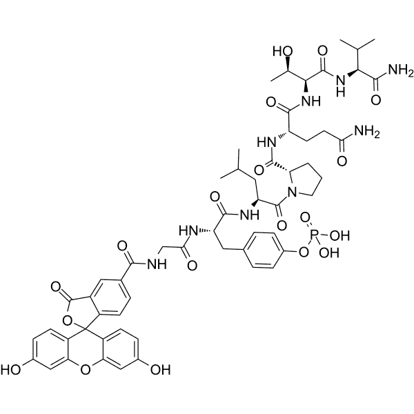 5-FAM-GpYLPQTV-NH2 Structure