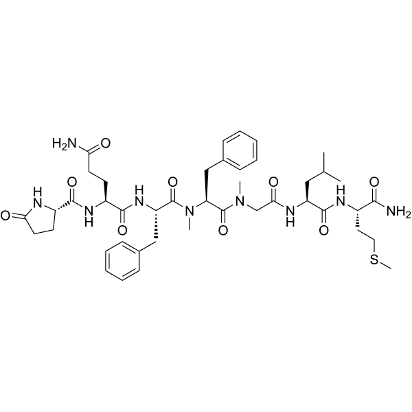 [Glp5, (Me)Phe8, Sar9] Substance P (5-11) Structure