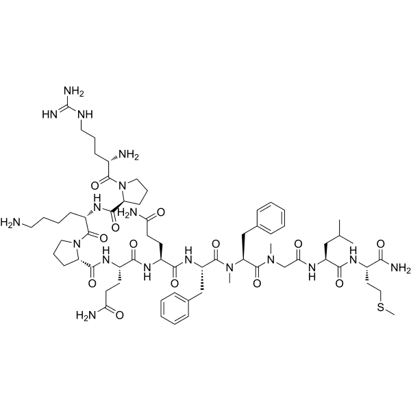 [MePhe8, Sar9] Substance P Structure