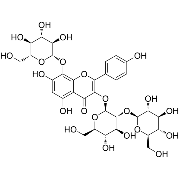 Herbacetin 3-sophoroside-8-glucoside Structure