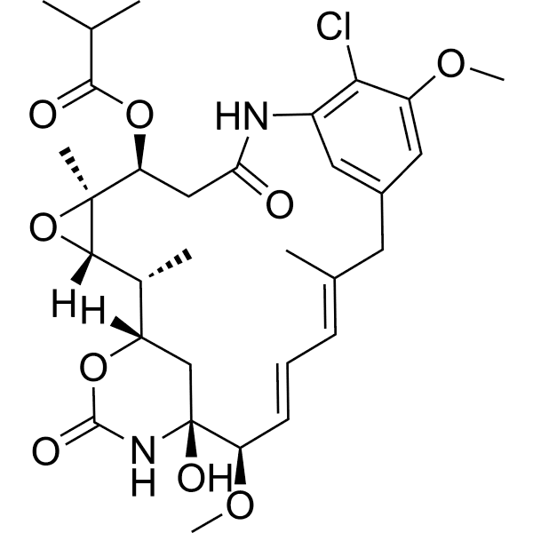 N-Demethylansamitocin P-3  Structure