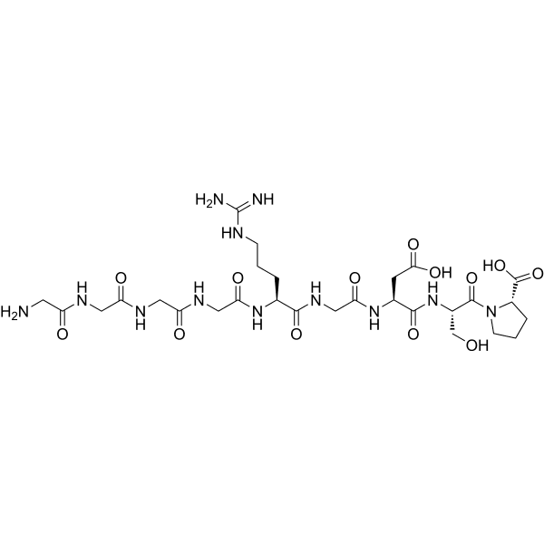 G4RGDSP, integrin-binding peptide Structure