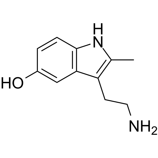 2-Methyl-5-hydroxytryptamine Structure