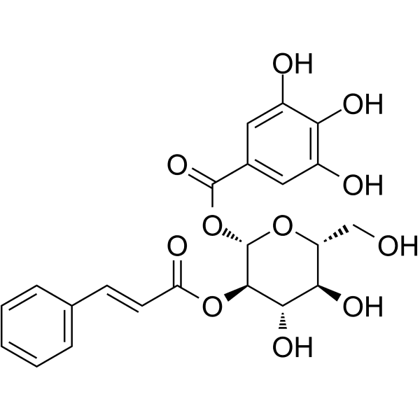 1-O-Galloyl-2-O-cinnamoyl-glucose Structure