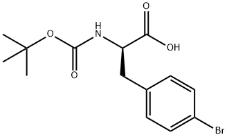 (R)-3-(4-Bromophenyl)-2-((tert-butoxycarbonyl)amino)propanoic acid Structure