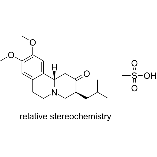 Tetrabenazine mesylate Structure