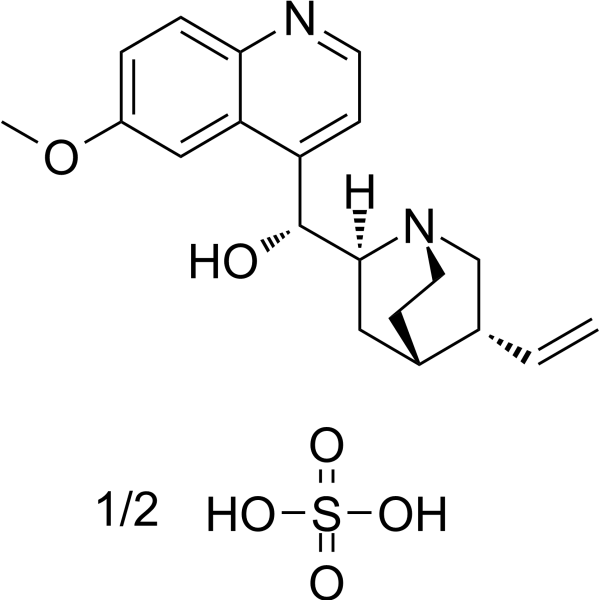Quinine hemisulfate Structure
