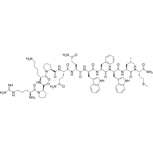 [D-Pro2, D-Trp7, 9] Substance P Structure