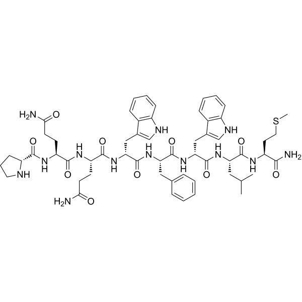 [D-Pro4, D-Trp7, 9] Substance P (4-11) Structure