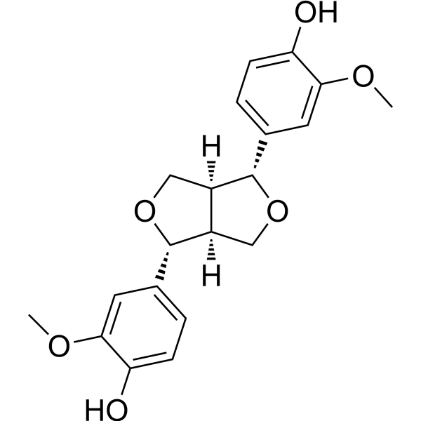 (-)-Pinoresinol  Structure