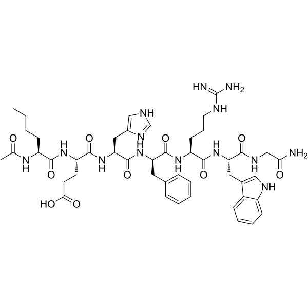 Ac-[Nle4, D-Phe7]-α-MSH (4-10)-NH2 Structure