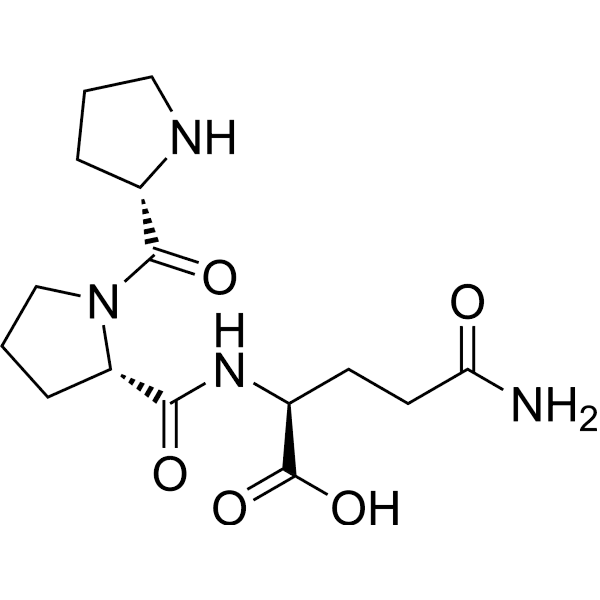 H-Pro-Pro-Gln-OH Structure