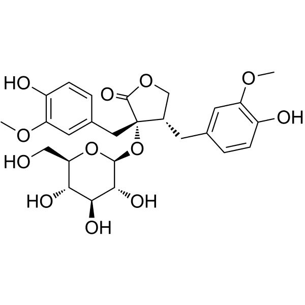 Nortrachelogenin-8'-O-β-glucoside Structure