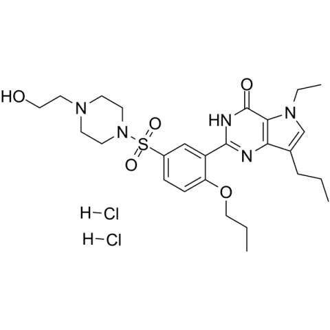 Mirodenafil dihydrochloride Structure