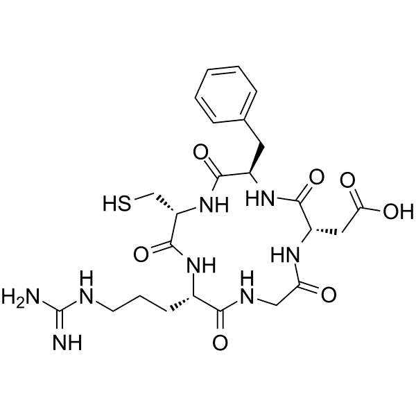 Cyclo(Arg-Gly-Asp-D-Phe-Cys) Structure