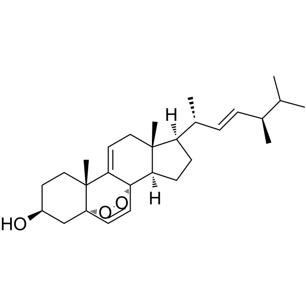 5,8-Epidioxyergosta-6,9(11),22-trien-3-ol Structure