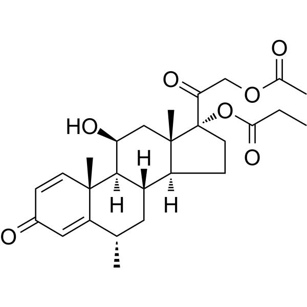 Methylprednisolone aceponate Structure