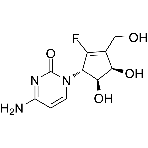 Fluorocyclopentenylcytosine Structure