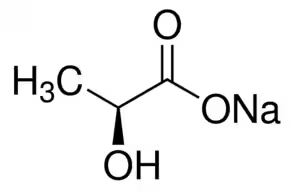 Sodium L-lactate Structure