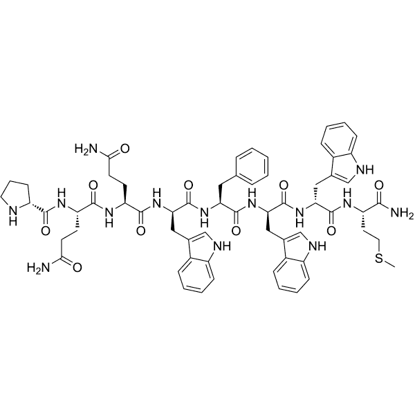 [D-Pro4, D-Trp7, 9, 10] Substance P (4-11) Structure