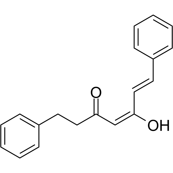 5-Hydroxy-1,7-diphenyl-4E,6E-dien-3-heptanone Structure