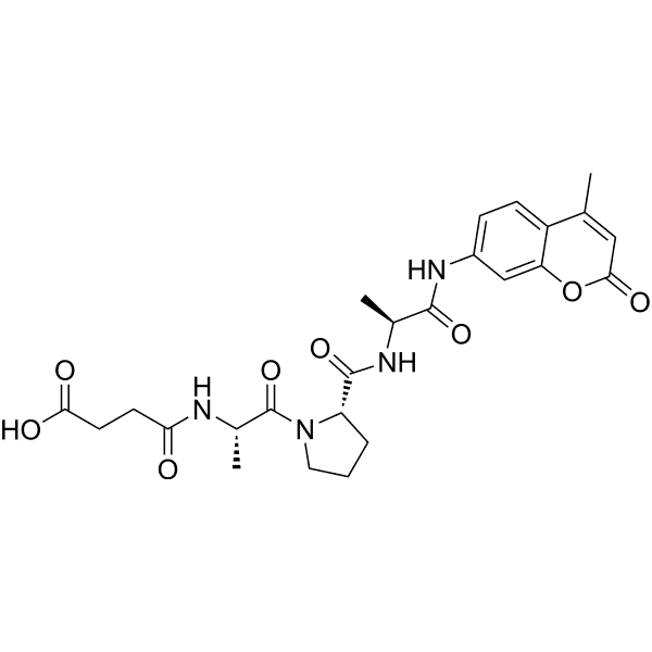 Suc-Ala-Pro-Ala-AMC Structure