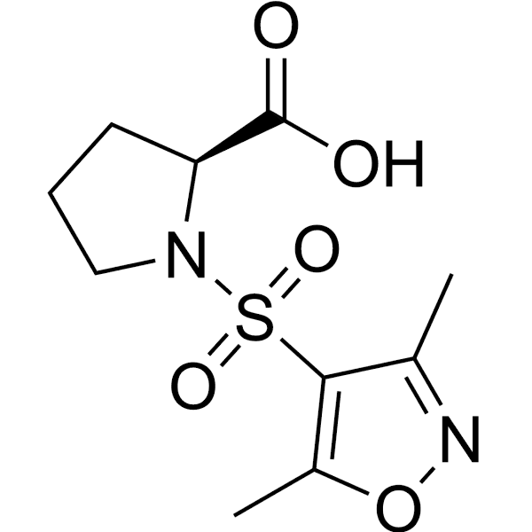 1-[(3, 5-Dimethylisoxazol-4-yl)sulfonyl]proline Structure