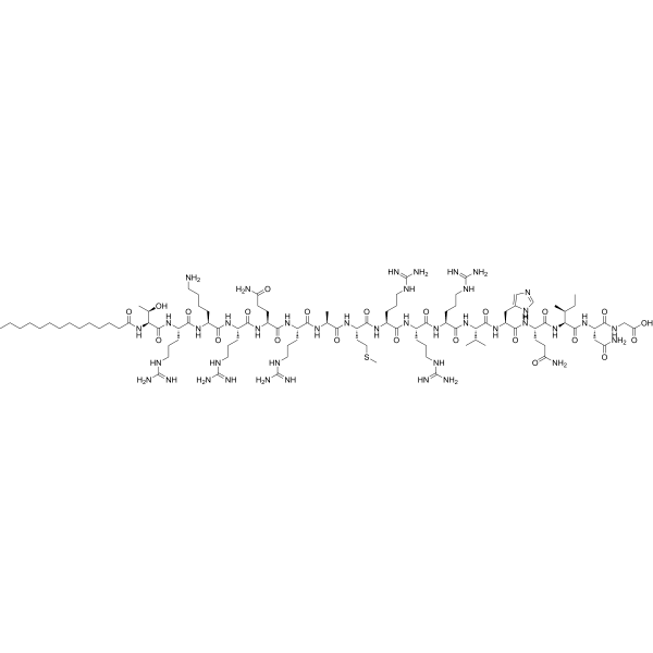 PKCη pseudosubstrate inhibitor, myristoylated Structure