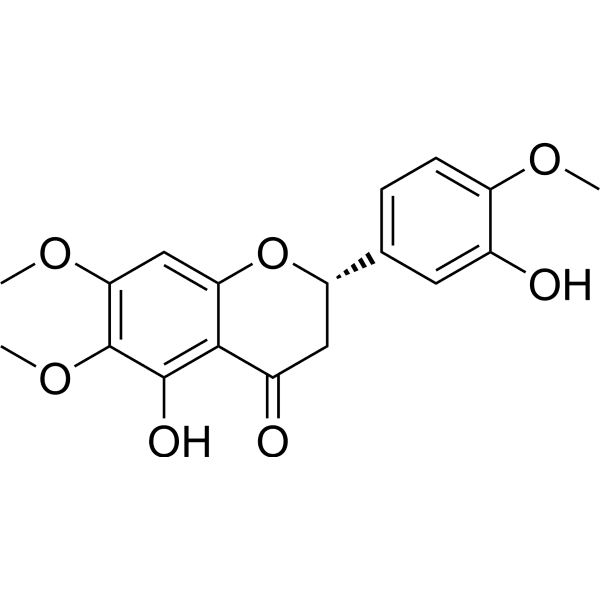 3',5-Dihydroxy-4',6,7-trimethoxyflavanone Structure