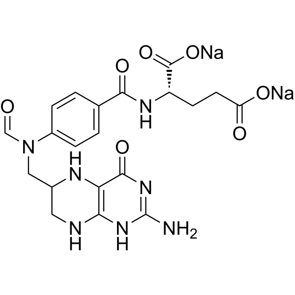 10-Formyltetrahydrofolic acid disodium  Structure