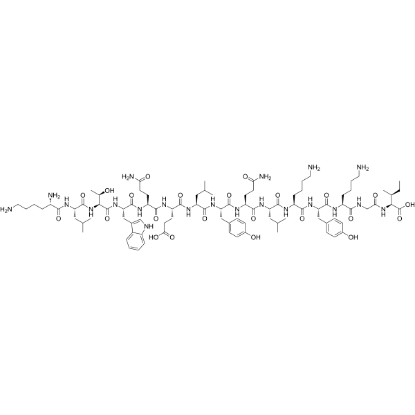 KLTWQELYQLKYKGI Structure