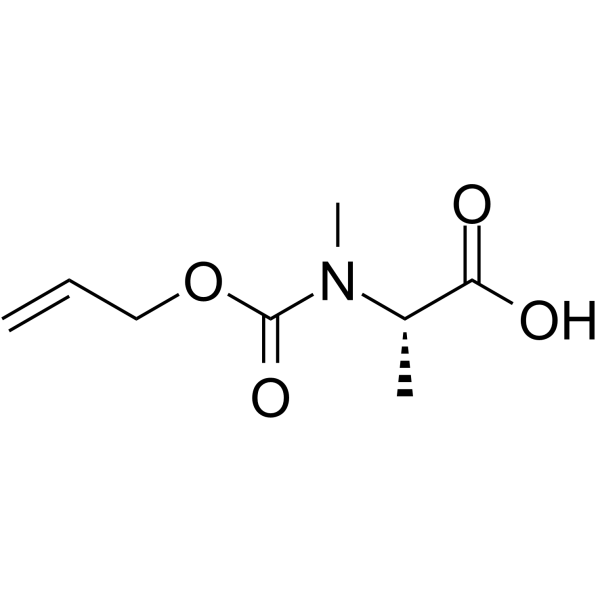 N-((Allyloxy)carbonyl)-N-methyl-L-alanine Structure