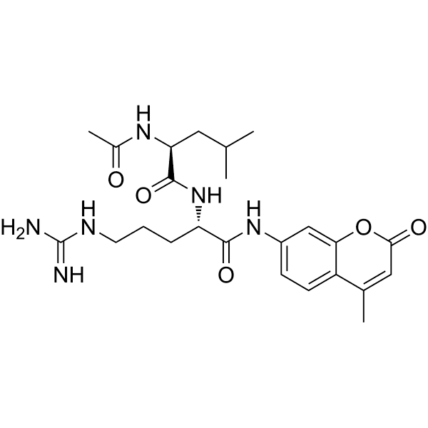 Ac-Leu-Arg-AMC Structure