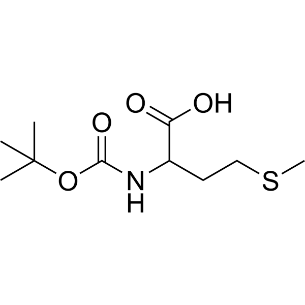 (tert-Butoxycarbonyl)methionine Structure