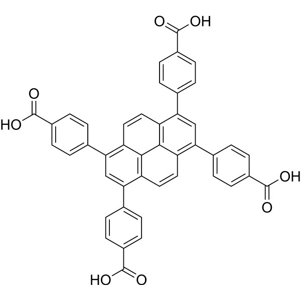 1,3,6,8-Tetrakis[p-benzoic acid]pyrene Structure