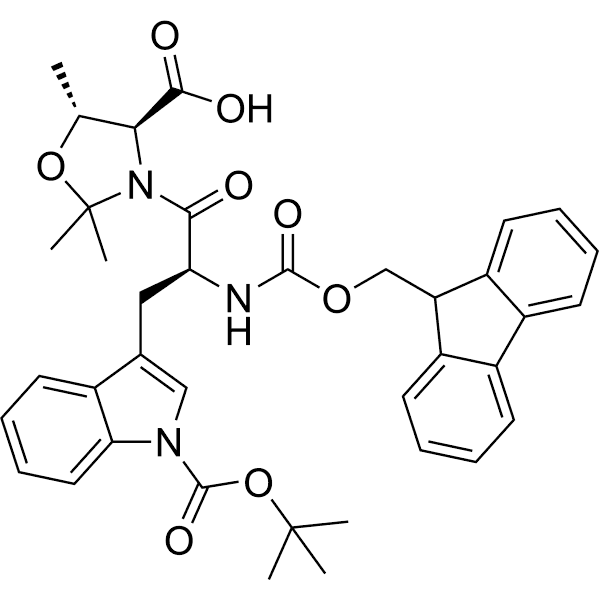 Fmoc-Trp(Boc)-Thr(psi(Me, Me)pro)-OH Structure