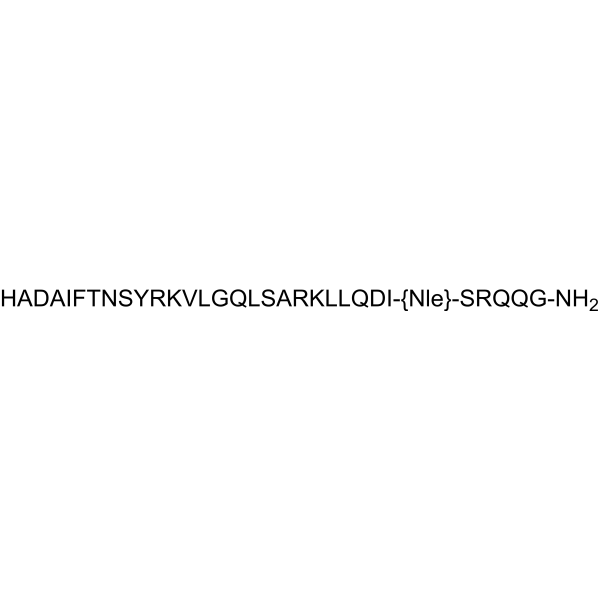 [His1, Nle27] GHRF (1-32), amide, human Structure