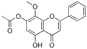 5-Hydroxy-7-acetoxy-8-methoxyflavone Structure