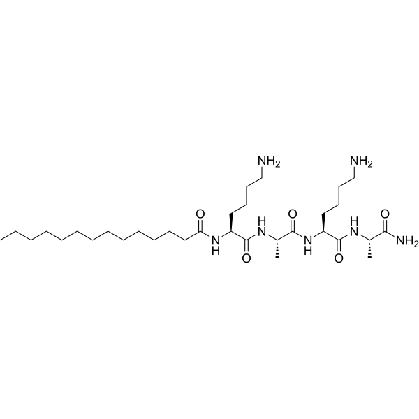 Myristoyl tetrapeptide-12 Structure