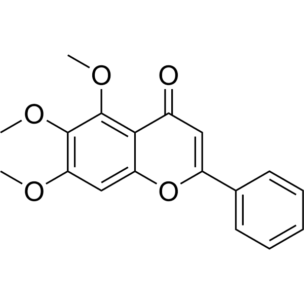 5,6,7-Trimethoxyflavone Structure
