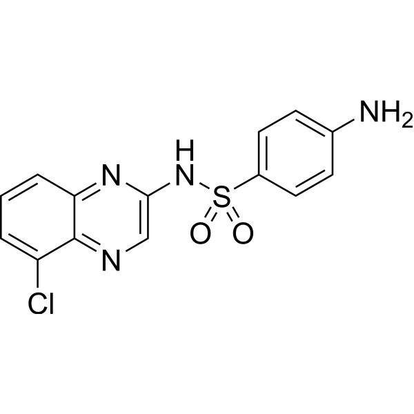 Chloroquinoxaline sulfonamide Structure