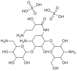 Amikacin disulfate Structure