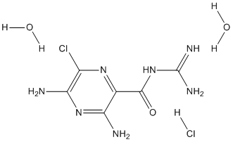 Amiloride hydrochloride dihydrate Structure