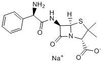 Ampicillin sodium Structure