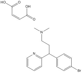 Brompheniramine hydrogen maleate Structure